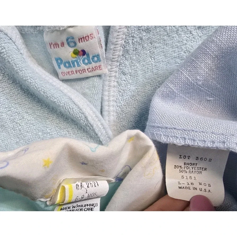 Vintage Baby Boys  Shirt Shorts  With Susperders  Blue 6 Months  Lot Of 3‎